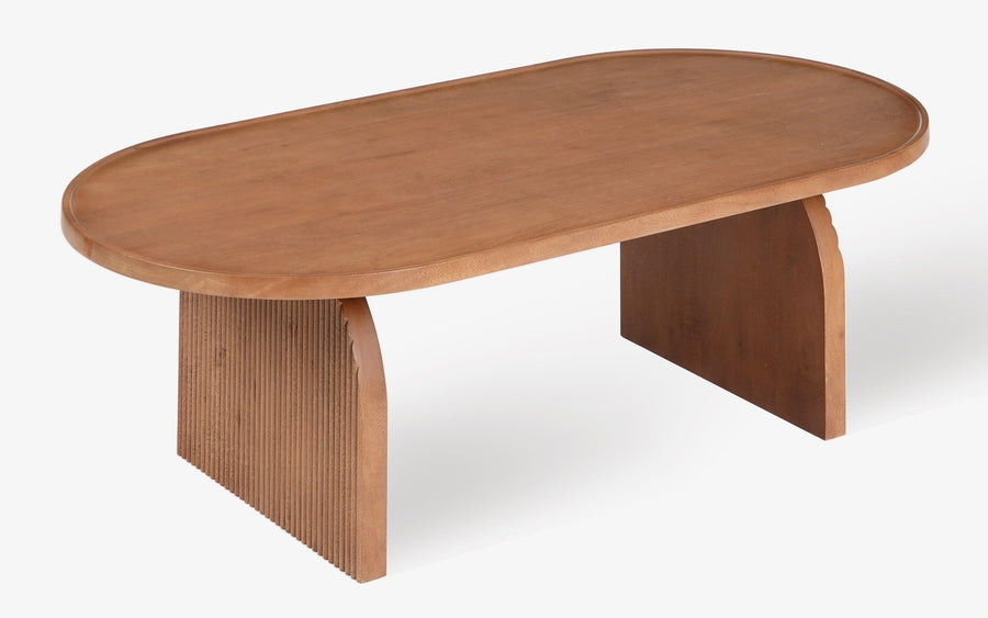 Ekta Curved Edge Center Table | Accacia Wood Coffee For Living Room