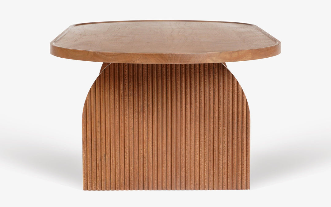 Ekta Curved Edge Center Table | Accacia Wood Coffee For Living Room