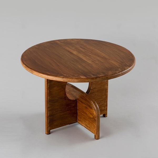 Charu Vintage Wooden Coffee Table | Round Center For Living Room & Home