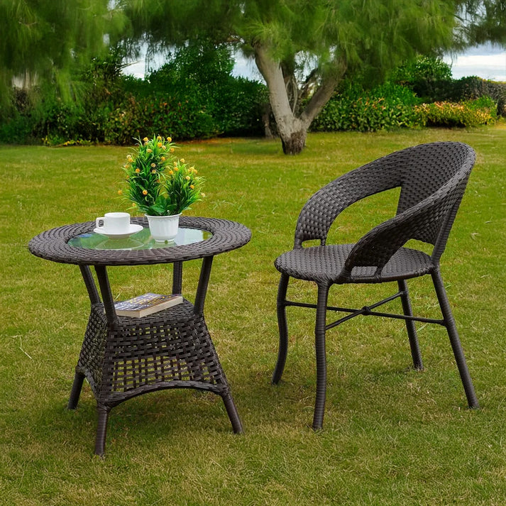 Falak 5-Piece Outdoor Rattan Wicker Patio Bistro Set