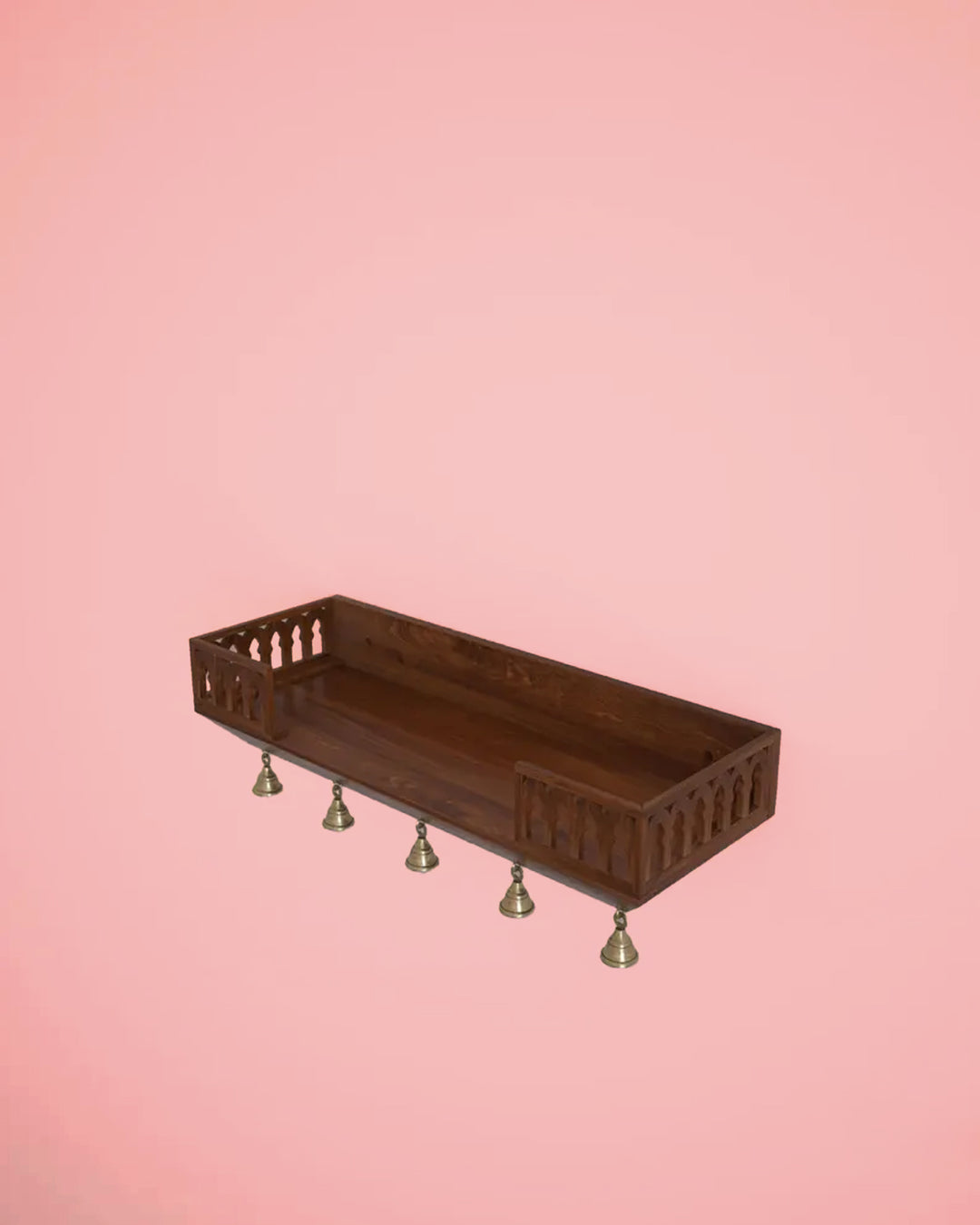 Anna Handcrafted Solid Wood Pooja Mandir for Home | Wall-Mounted Home Temple