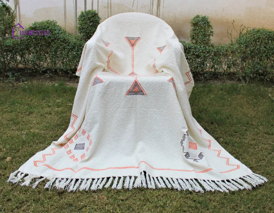 Cactus Silk Inspired Cotton Boucle Throw Blanket Throws & Blankets
