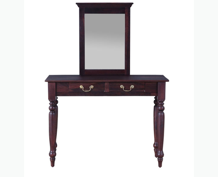 Calgary Solid Wood Dressing Table With Wall Hanging Mirror