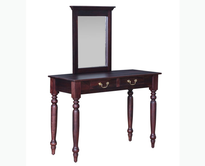 Calgary Solid Wood Dressing Table With Wall Hanging Mirror