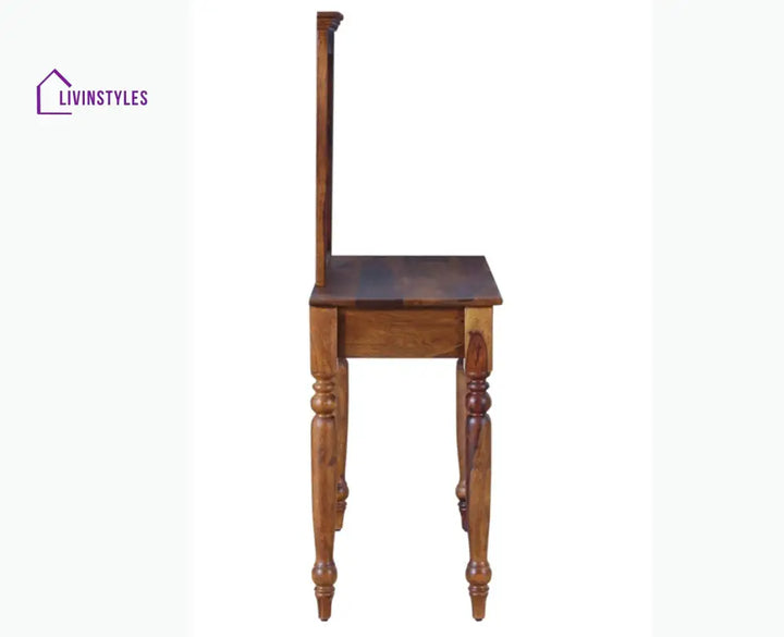 Calgary Solid Wood Dressing Table With Wall Hanging Mirror - Dressers & Mirrors