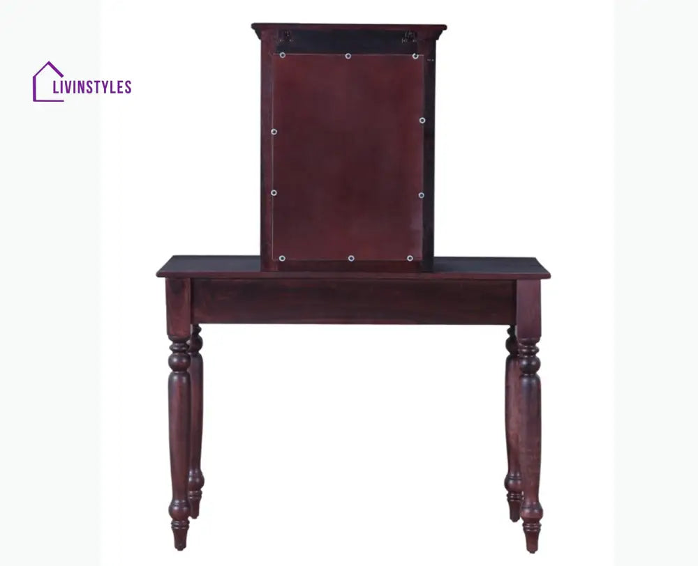Calgary Solid Wood Dressing Table With Wall Hanging Mirror - Dressers & Mirrors