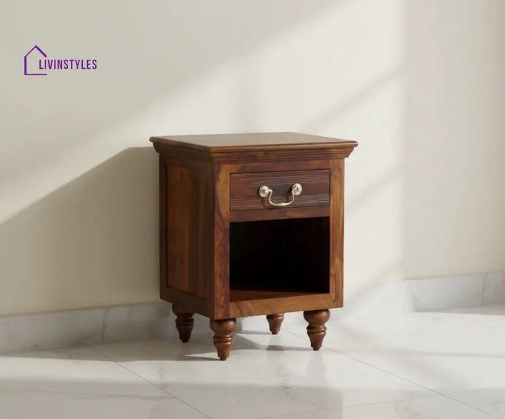 Calgary Solid Wood One Drawer Bedside Table - Bedside Table