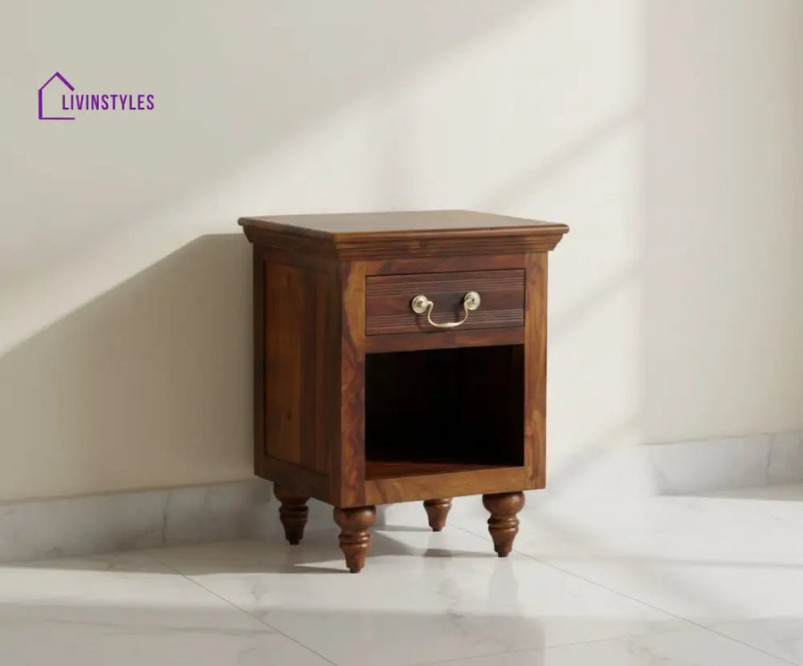 Calgary Solid Wood One Drawer Bedside Table - Bedside Table