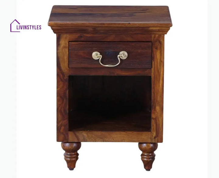 Calgary Solid Wood One Drawer Bedside Table - Bedside Table