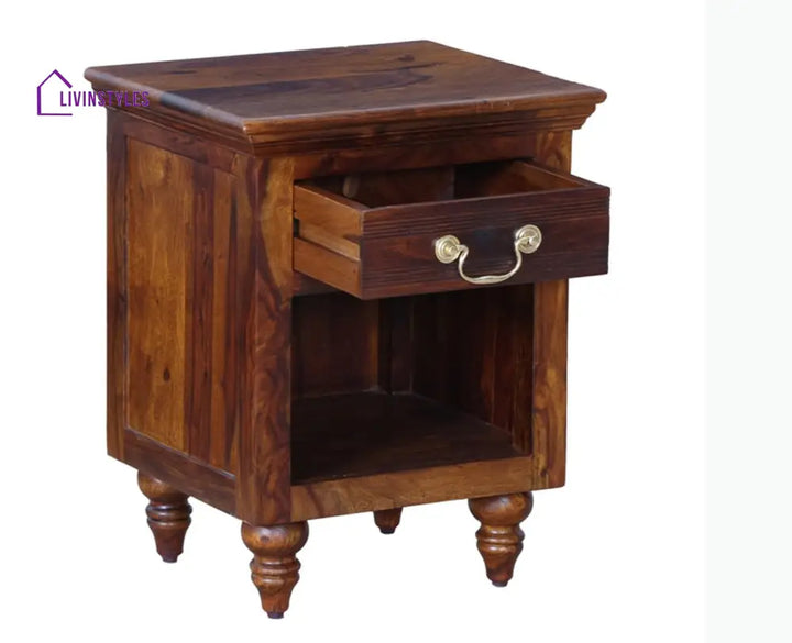 Calgary Solid Wood One Drawer Bedside Table - Bedside Table