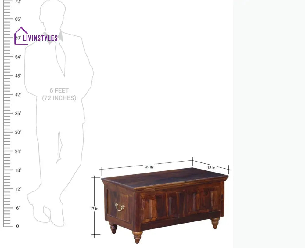Calgary Solid Wood Trunk Box - Trunks & Cabinets
