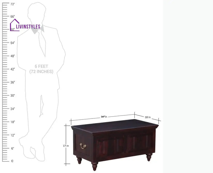 Calgary Solid Wood Trunk Box - Trunks & Cabinets