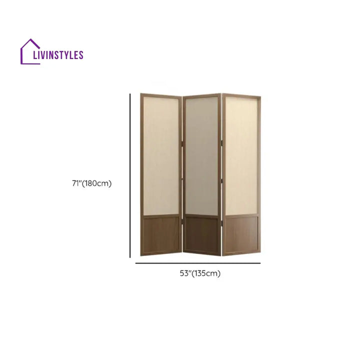 Calista Wooden and Cane Weaving Room Partition for Living Room