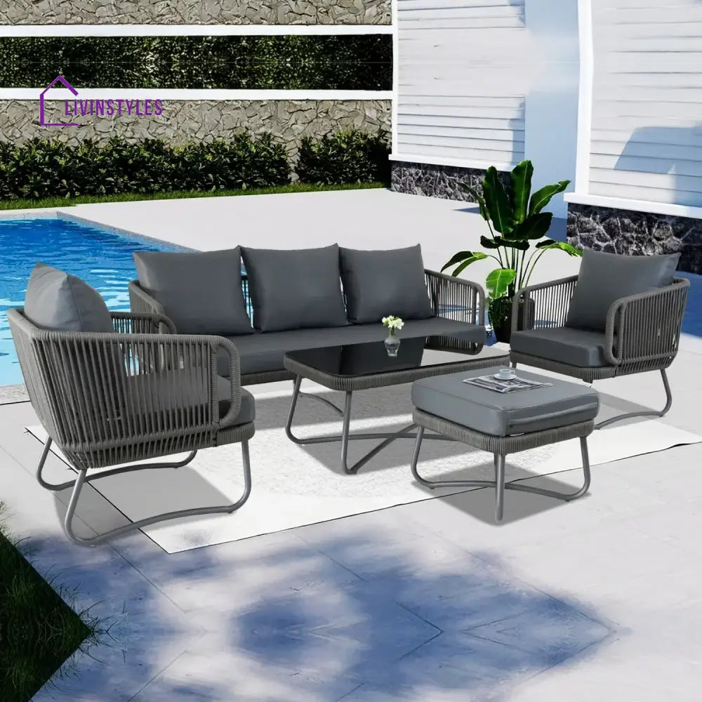 Callista Outdoor Rope 6-Seater Sofa Set - Sofa Set