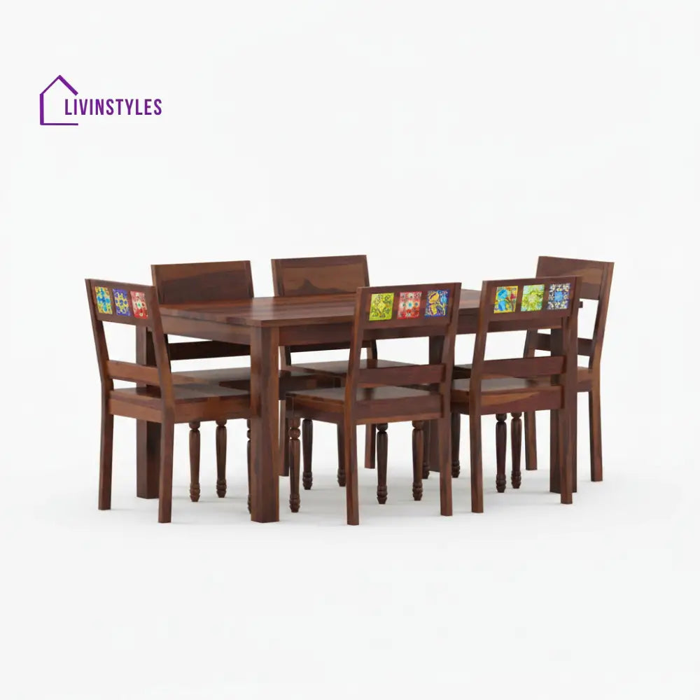 Camila Sheesham Wood Dining Table Set