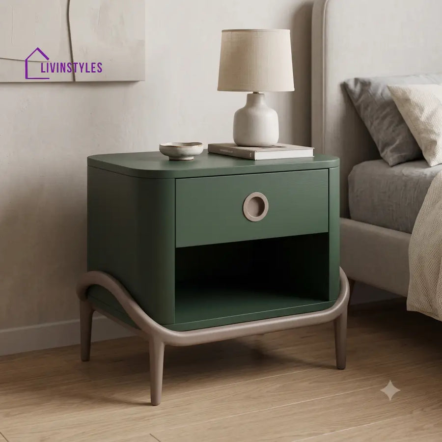 Camille Premium Solid Wood Bedside Table | Side Table for Bedroom