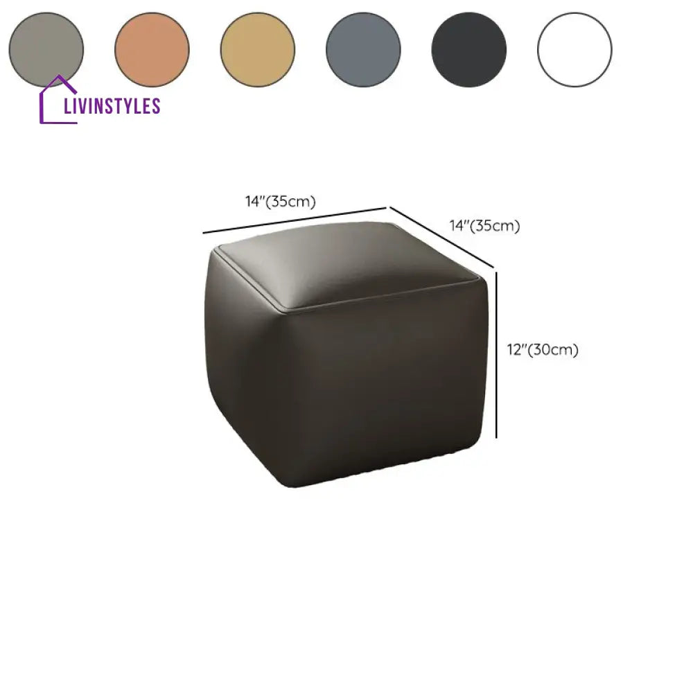 Camira Living Room Ottoman | Faux Leather Fabric