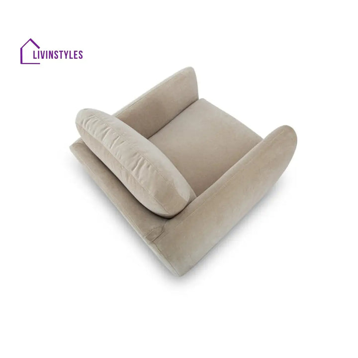 Camira Solid Wood and Fabric Arm Chair | Living Room Chair | Lounge Chair