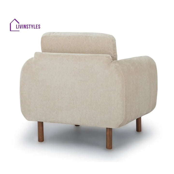 Camira Solid Wood and Fabric Arm Chair | Living Room Chair | Lounge Chair