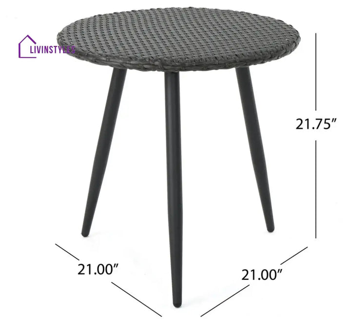 Camo Outdoor Patio Seating Set 2 Chairs and 1 Table Set (Black) - Coffee Table Sets