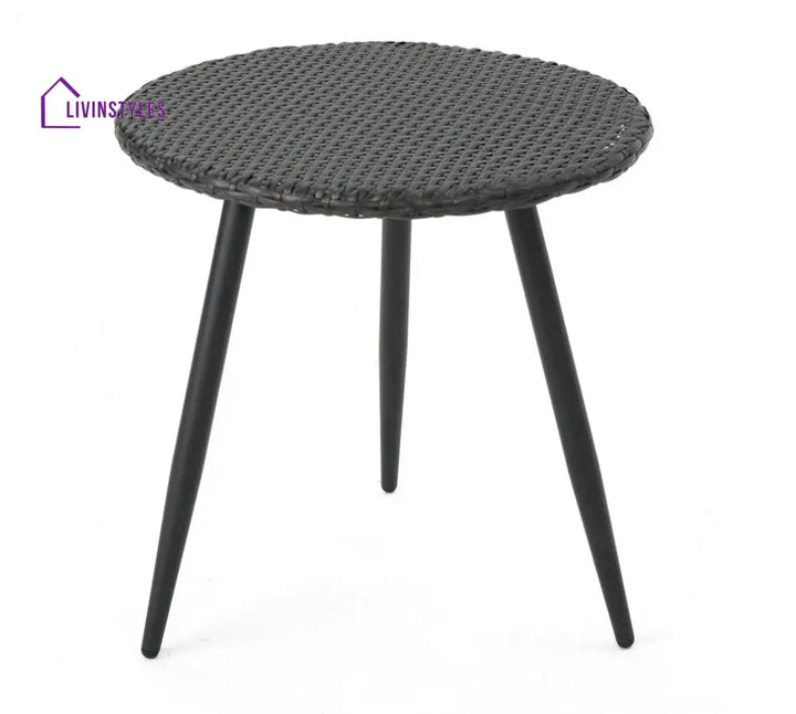 Camo Outdoor Patio Seating Set 2 Chairs and 1 Table Set (Black) - Coffee Table Sets