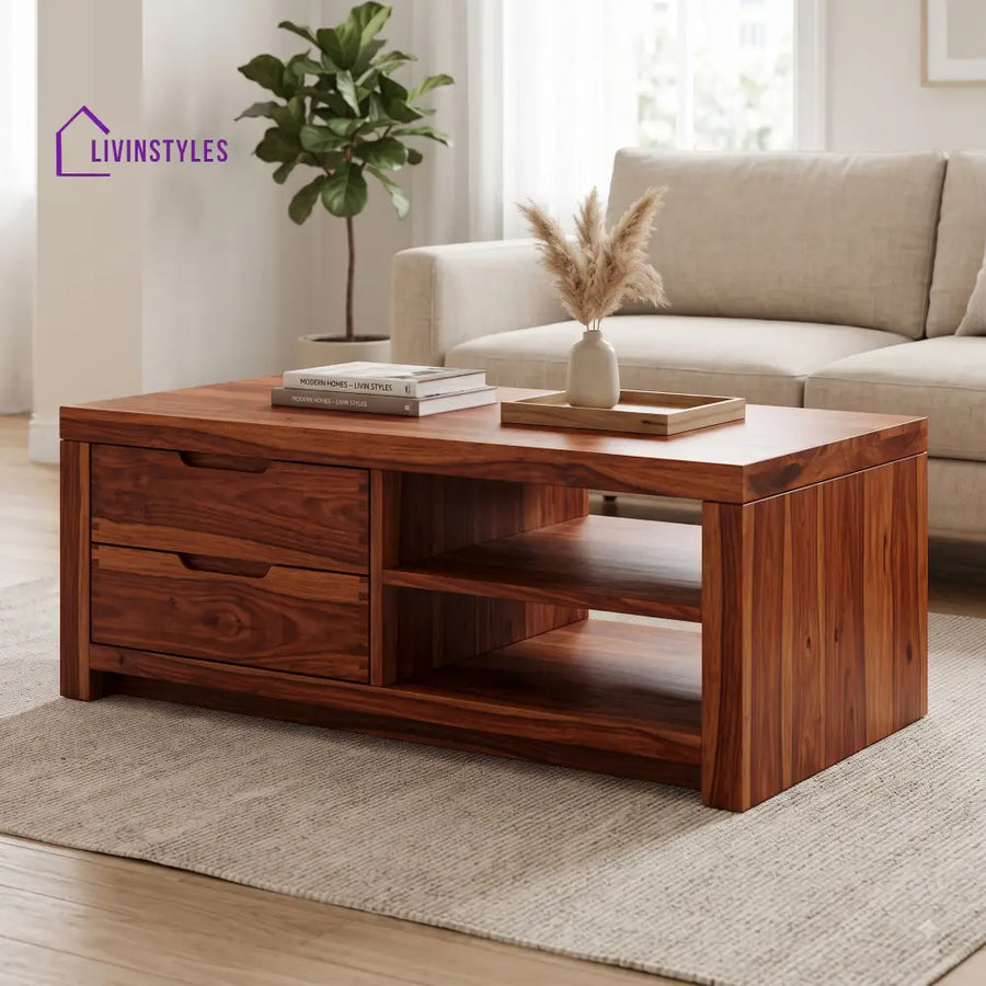 Candice Wooden Coffee Table for Living Room | Tea Table | Teapoy | Center table