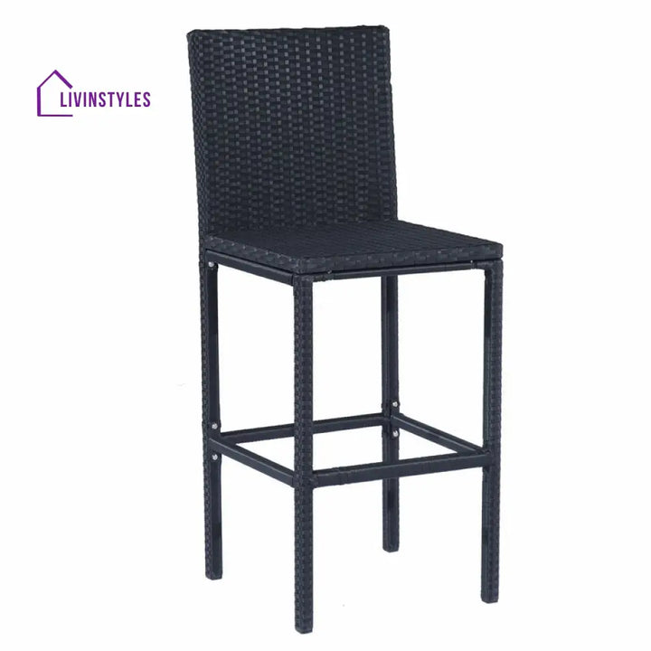 Cantu Outdoor Patio Bar Sets 2 Chairs and 1 Table (Black) - Bar Sets