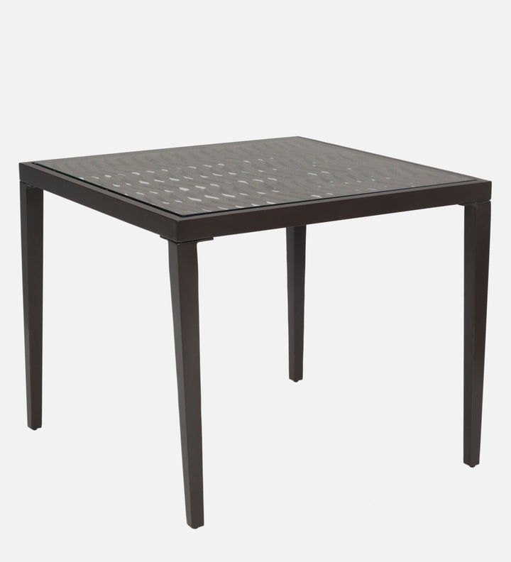 Solve Outdoor Patio Seating Set 4 Chairs and 1 Table Set (Brown) Braided & Rope