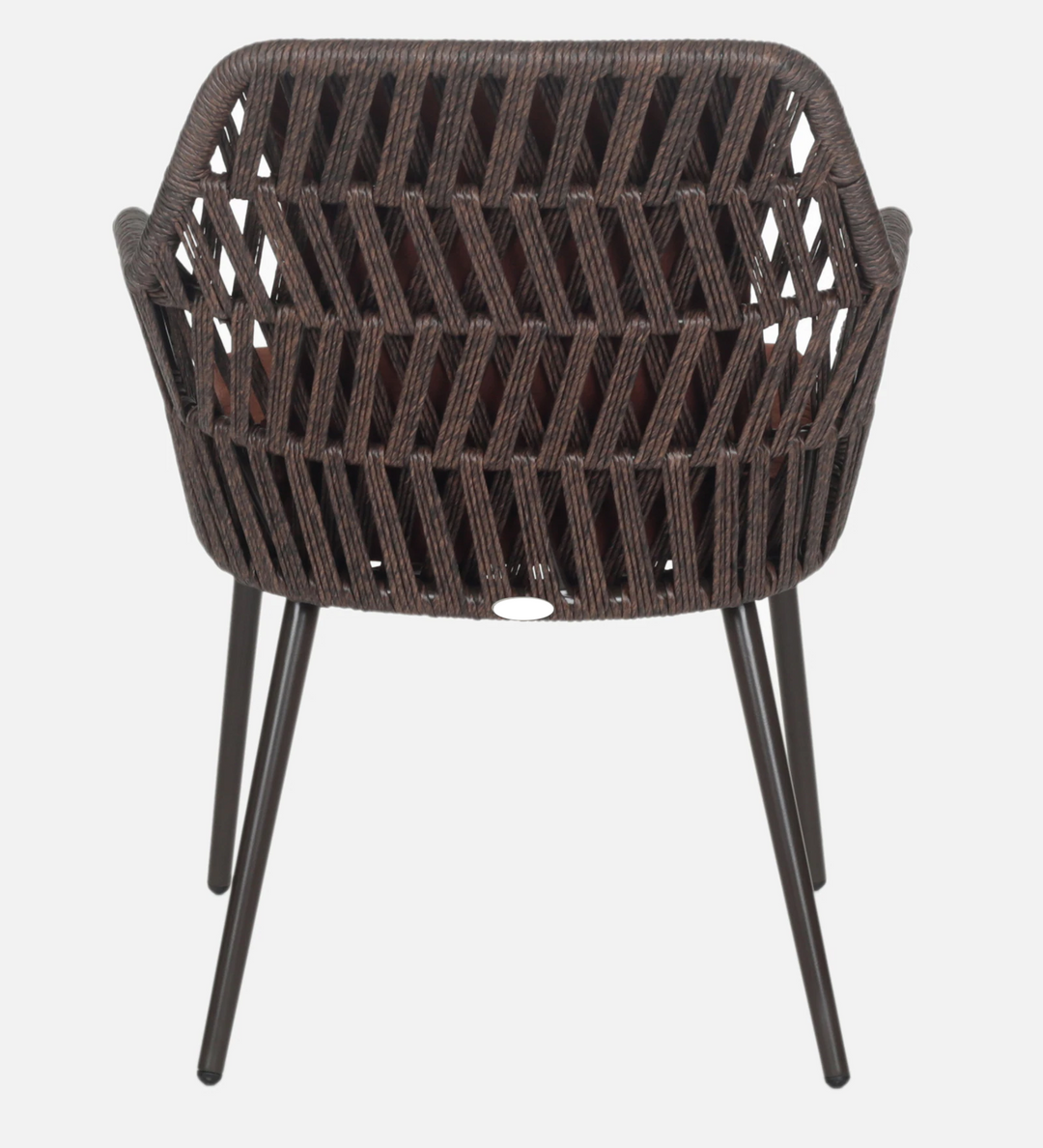 Solve Outdoor Patio Seating Set 4 Chairs and 1 Table Set (Brown) Braided & Rope