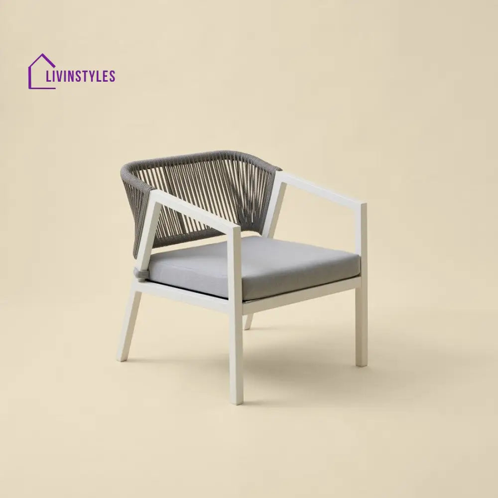Cares Outdoor Garden Balcony Sofa Set 2 Seater,2 Single seater and 1 Center Table Set Braid & Rope (Cream) - Sofa Sets