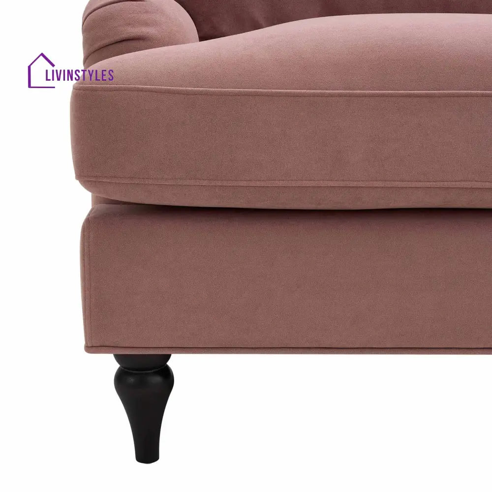 Carlos Living Room Arm chair - Dusky Pink - Sofas