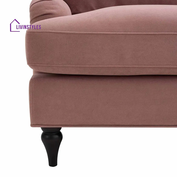 Carlos Living Room Arm chair - Dusky Pink - Sofas