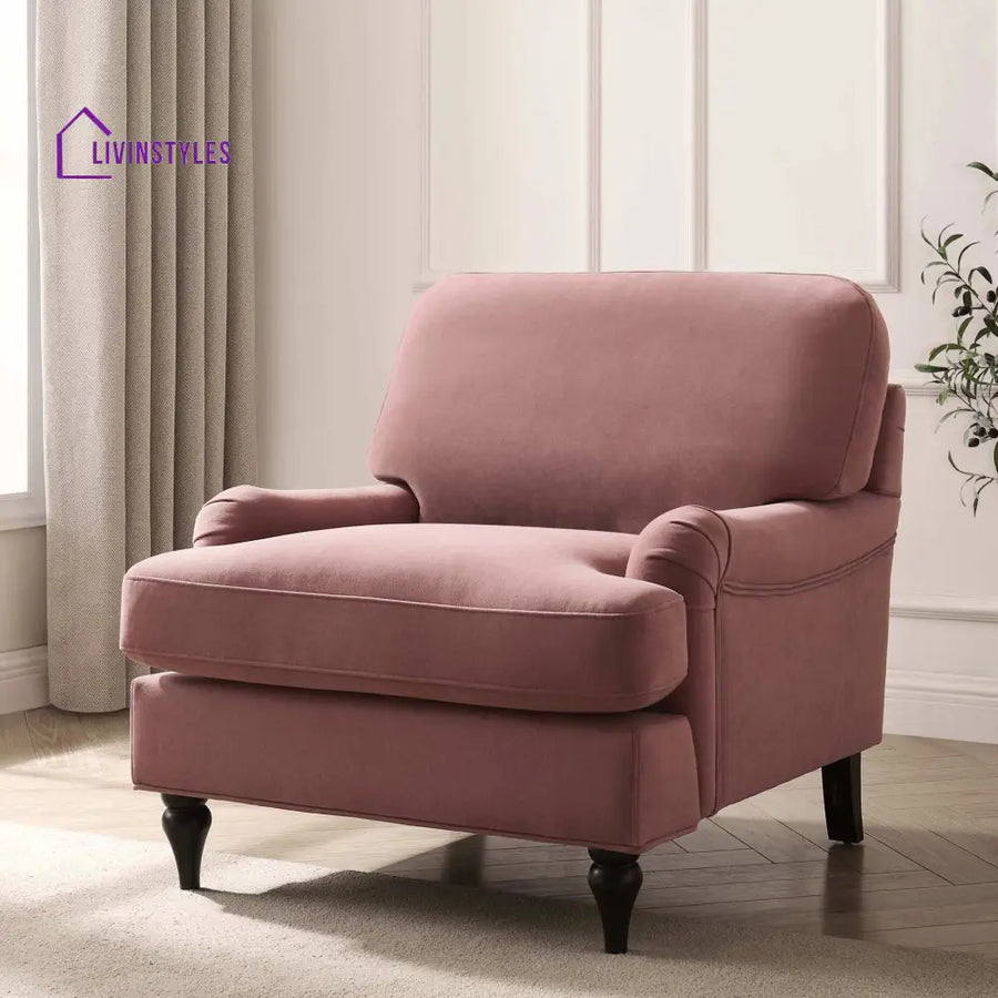 Carlos Living Room Arm chair - Dusky Pink - Sofas