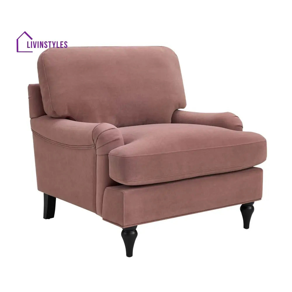 Carlos Living Room Arm chair - Dusky Pink - Sofas