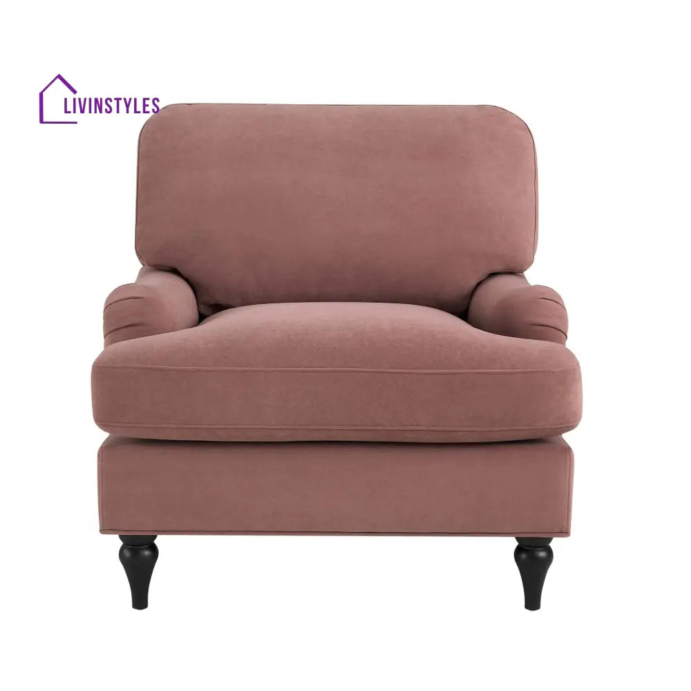 Carlos Living Room Arm chair - Dusky Pink - Sofas