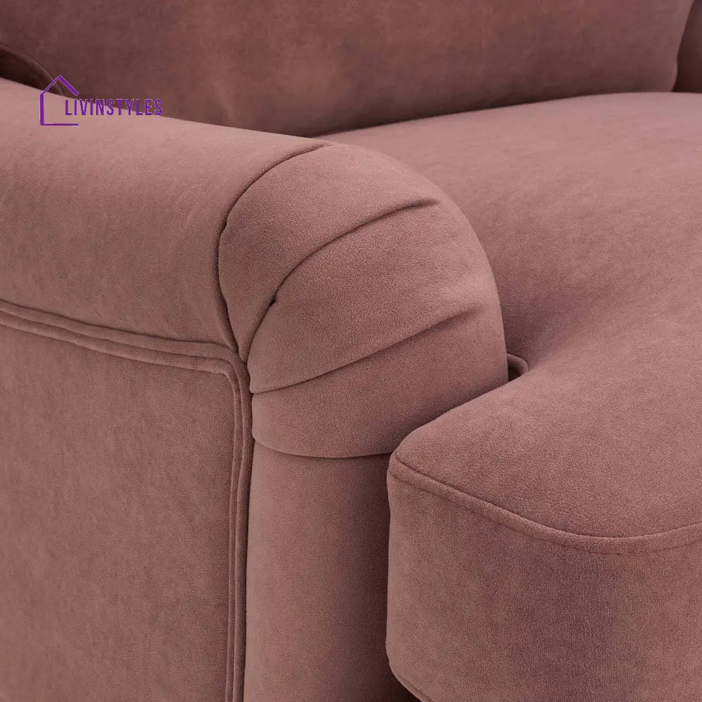 Carlos Living Room Arm chair - Dusky Pink - Sofas