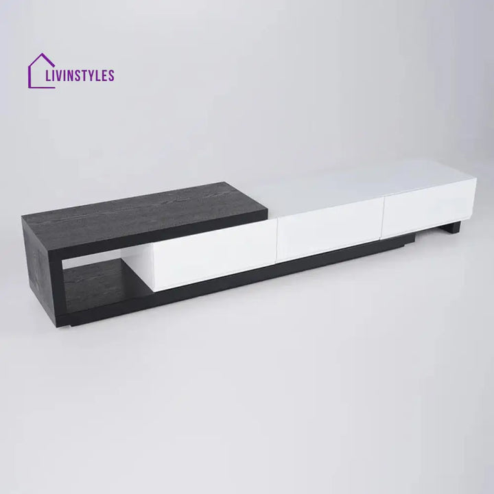 Caroline White Finish Tv Unit Stand for Living Room