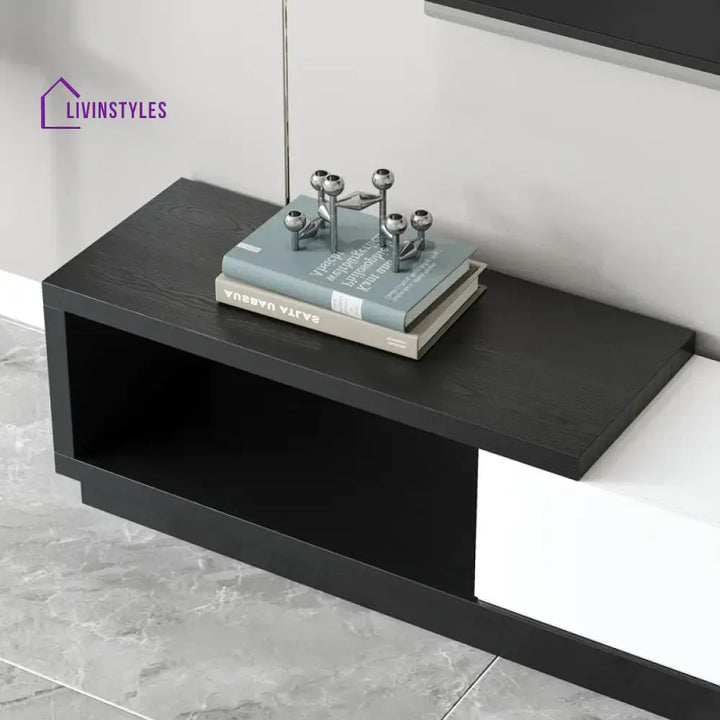 Caroline White Finish Tv Unit Stand for Living Room