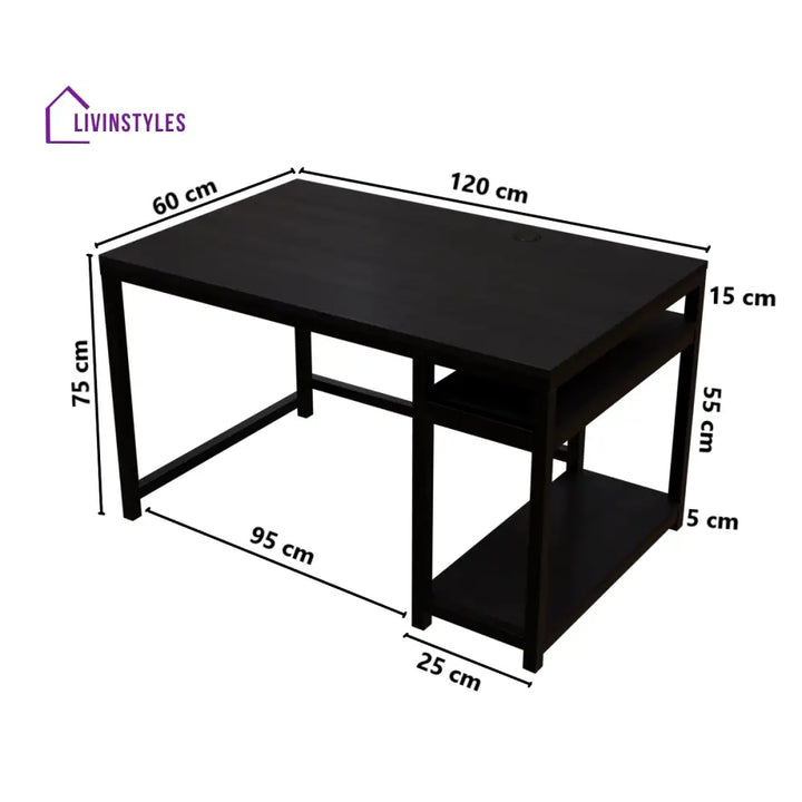 Carter Computer Table With Open Storage | Computer Table | Study Table for Home - Art & Drafting Tables