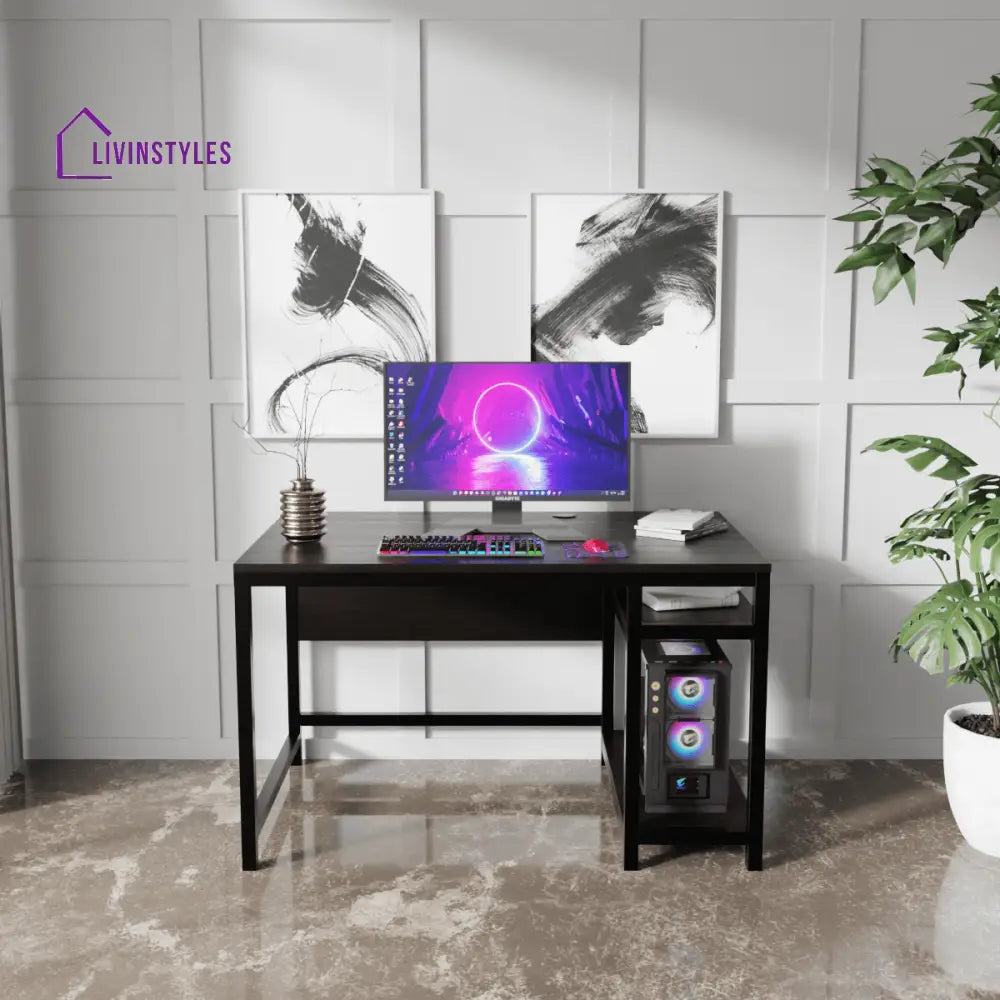 Carter Computer Table With Open Storage | Computer Table | Study Table for Home - Art & Drafting Tables