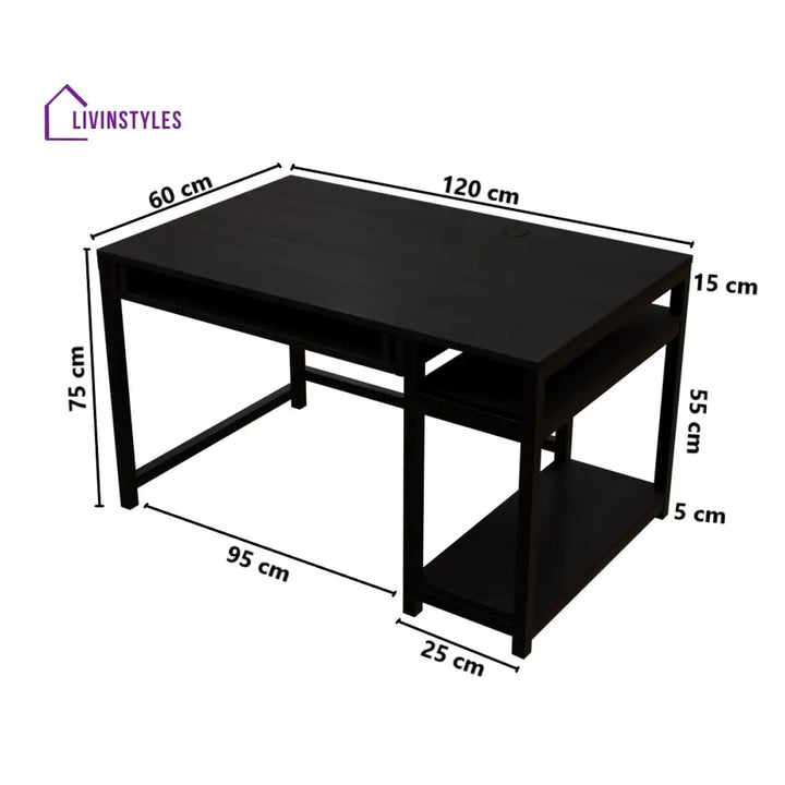 Carter Computer Table With Open Storage | Computer Table | Study Table for Home - Art & Drafting Tables