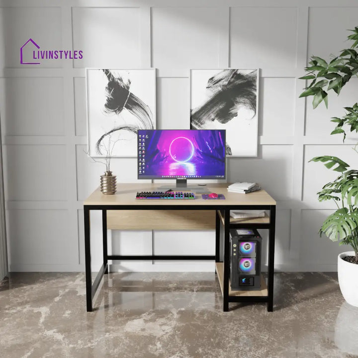 Carter Computer Table With Open Storage | Computer Table | Study Table for Home - Art & Drafting Tables