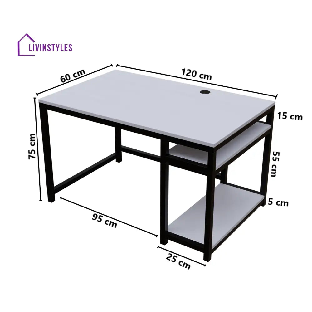 Carter Computer Table With Open Storage | Computer Table | Study Table for Home - Art & Drafting Tables