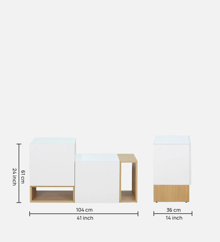 Modora Duo-Tone Premium EngineeredWood Shoe Cabinet