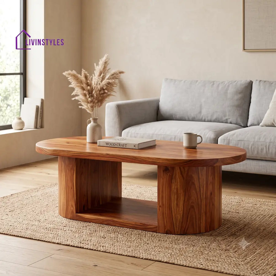 Cassie Wooden Coffee Table for Living Room | Tea Table | Teapoy | Center table
