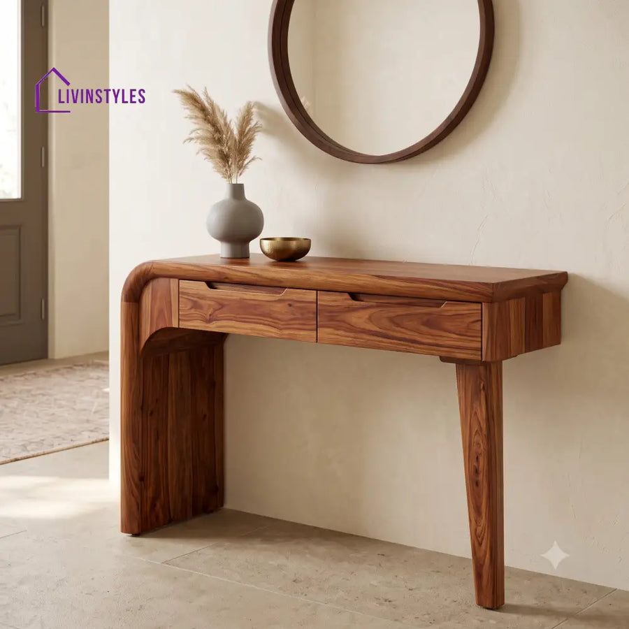 Cassien Premium Wooden Console Table for Living Room | Entryway Table