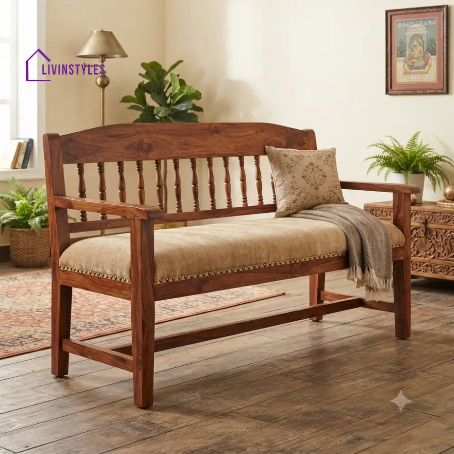 Cédric Wooden Bench for Living Room | Bedroom | Extra Seating