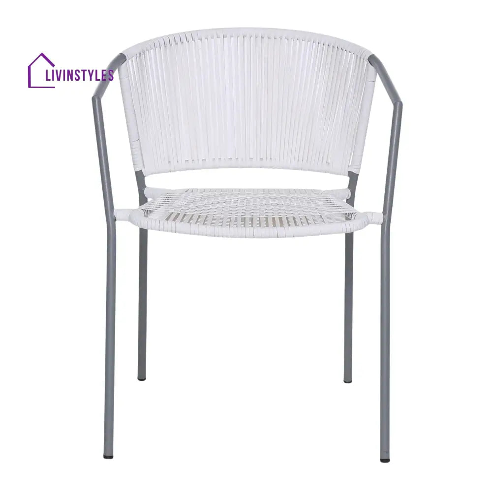 Celestia 3-Piece Outdoor White Rope Patio Set - Patio Set