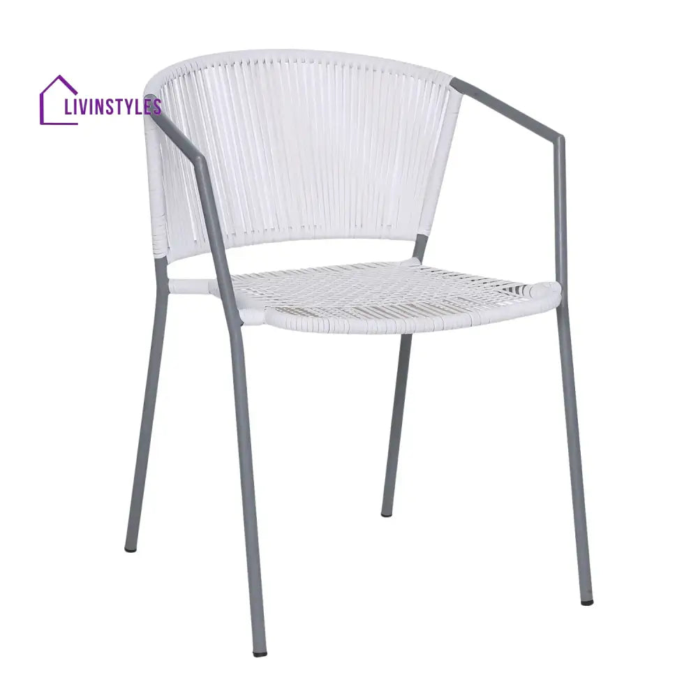 Celestia 3-Piece Outdoor White Rope Patio Set - Patio Set