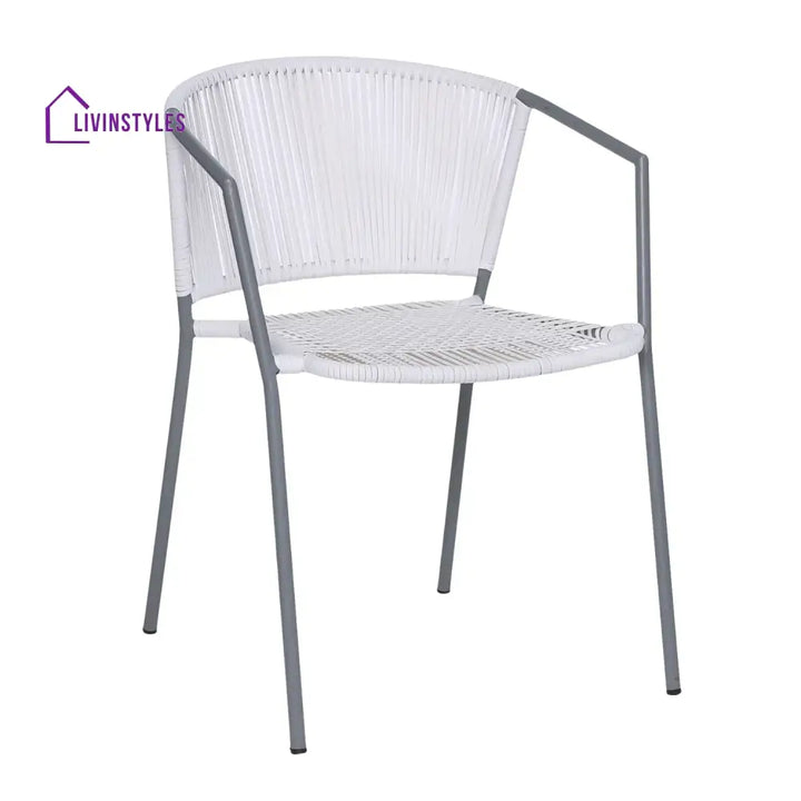 Celestia 3-Piece Outdoor White Rope Patio Set - Patio Set